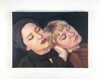 original oil painting on canvas,figurative art, portrait, &quot;Berlin Girls&quot;