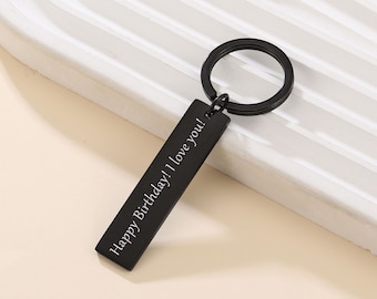 Drive Safe Customizable Rectangle key chain Anniversary gift Boyfriend gift for Girlfriend Personalized Husband gift