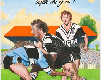 Dallas Donnelly, Western Suburbs Magpies, NRL, Pub Sign, Resch's, Beer Poster - 3 sizes available
