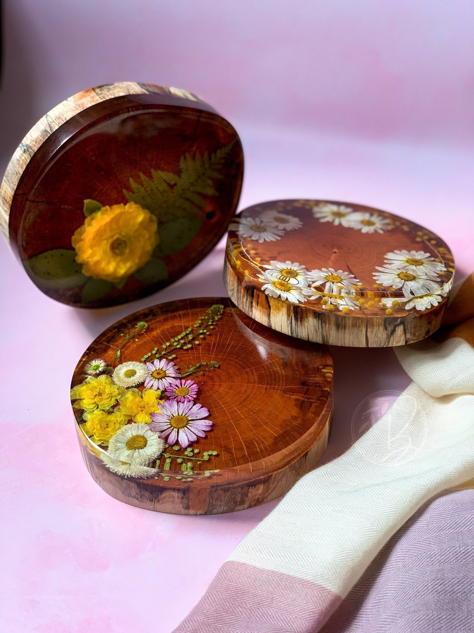 Plateau En bois Et Résine