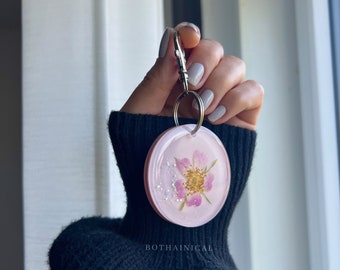 Dried Flowers Resin Keychain - Trockenblume - Epoxy Resin Keychain - Handmade Gifts - Dried Flowers Art - Schlüsselanhänger