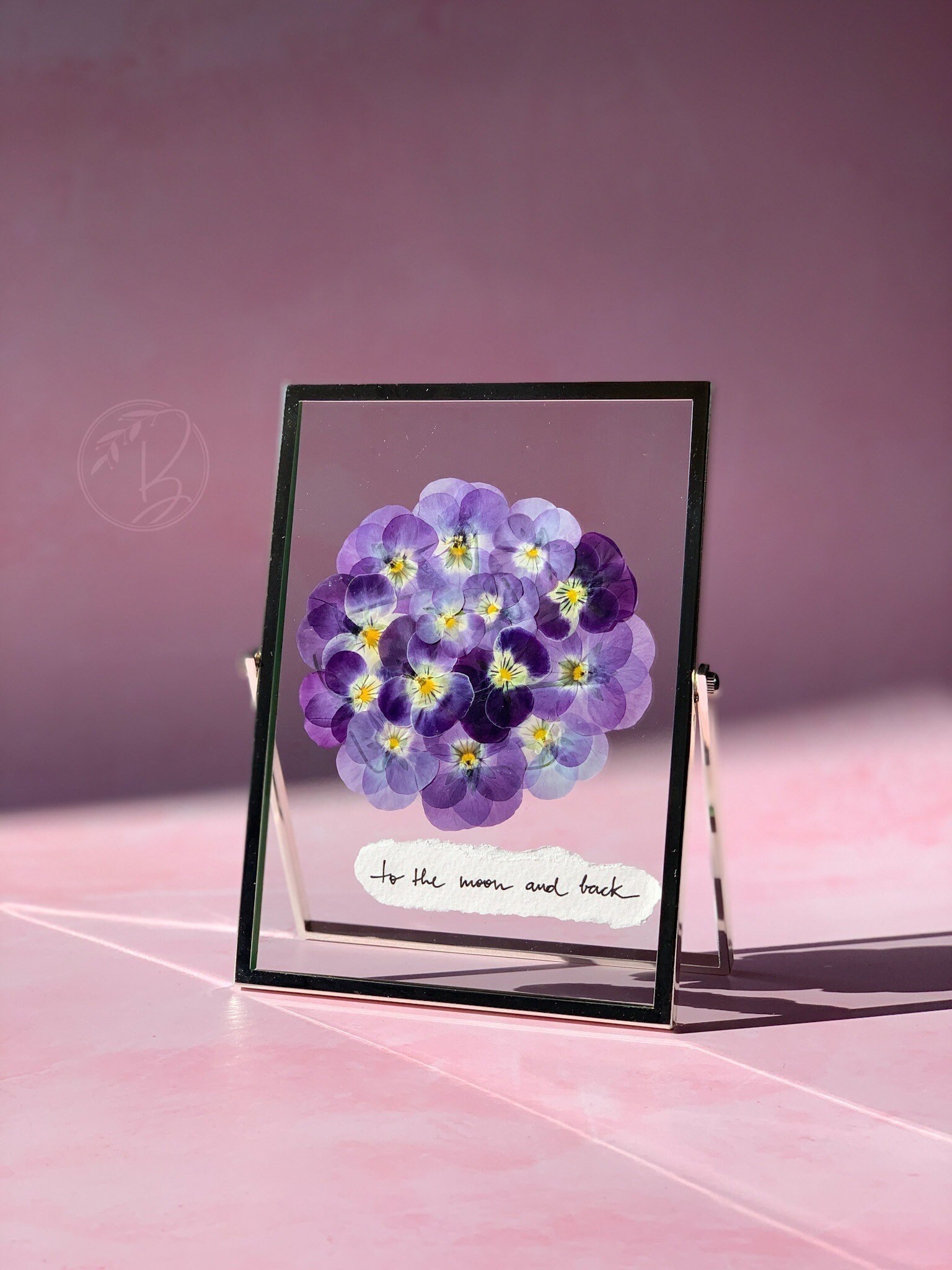 Fleurs Pressées Encadrées - Culottes Alto Cadre en Verre Fait à La Main Trockenblumen -