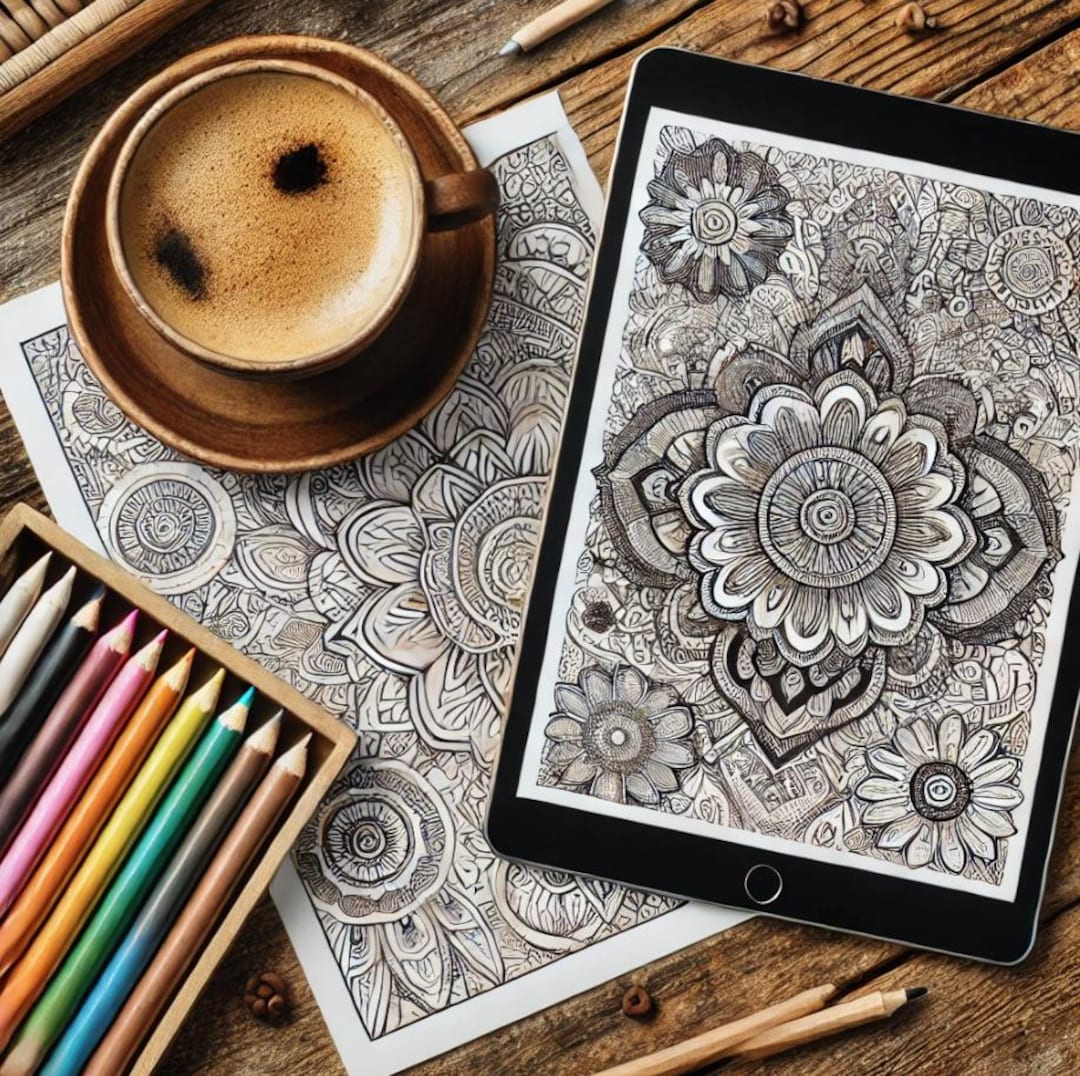 Boho Coloring Book Printable | 20 Aesthetic Coloring Pages for Adults ...