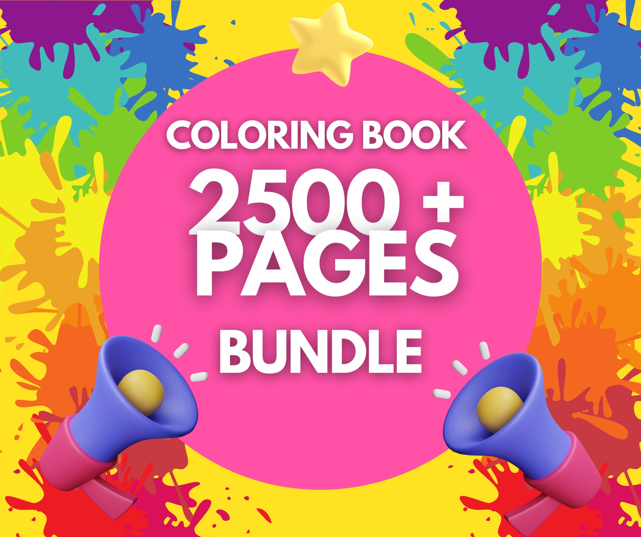2500-coloring-pages-printable-coloring-book-stress-relief-coloring