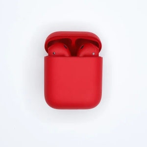 Light Beige and Red Plaid Airpods Case Matte Airpods Pro 