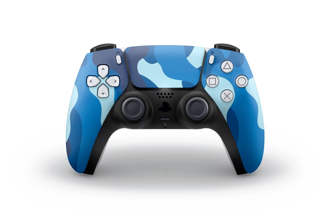 Custom Playstation 4 Controller Blue Camouflage Painted PS4 Etsy
