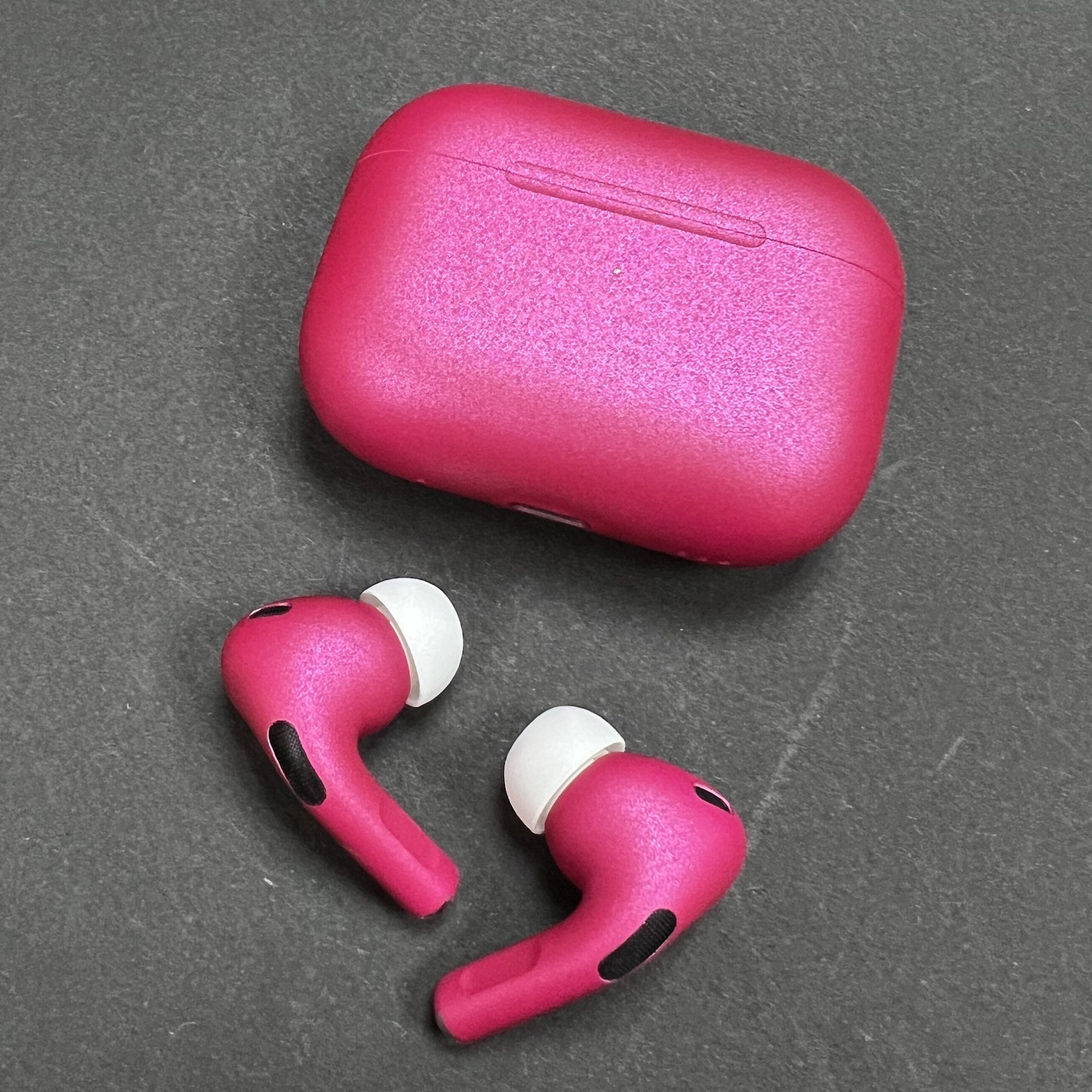 Airpods Pro 2nd Ruby Pink Matte Painted Unique Custom Product