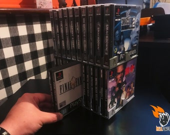 Sony PS1 Game Storage Stand, Double Disc Holder (3D Printed)