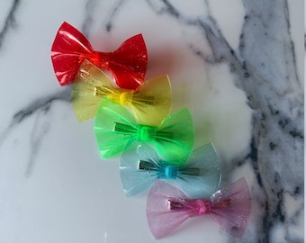 Rainbow Jelly Bows-Set of 5