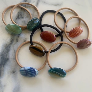 Polished Stone Hair Ties