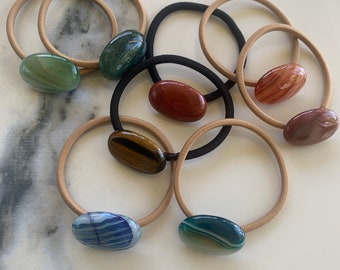 Polished Stone Hair Ties