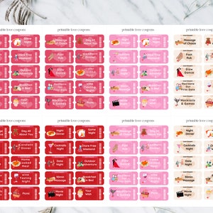 love coupon book |Printable Coupon Book, Valentine&#39;s Day Gift, Last Minute Gift Idea, Anniversary Gift, Gift for Him, DIY Gift