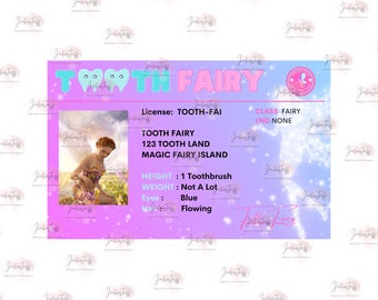 Fairy Tooth Id Card PNG