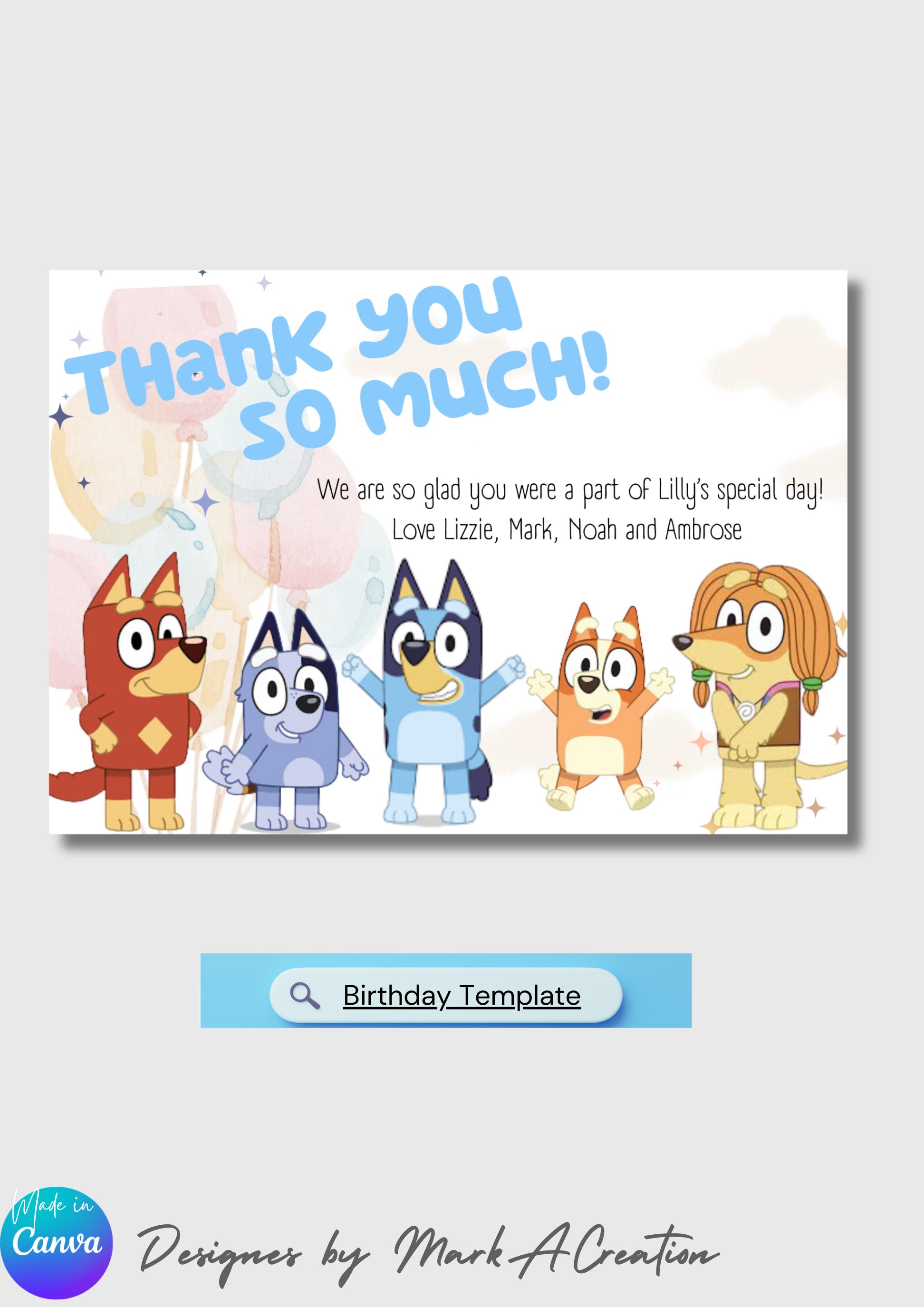 Bluey + Thank You Card Bundle