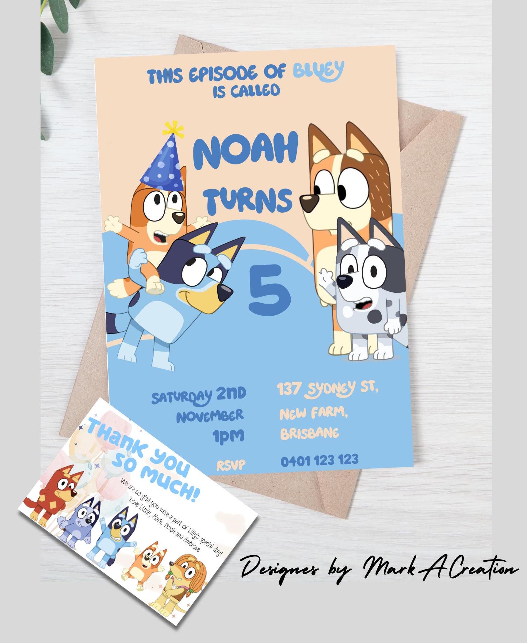 Bluey + Thank You Card Bundle