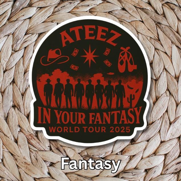 Ateez “into Your Fantasy” World Tour Stickers - Fantasy