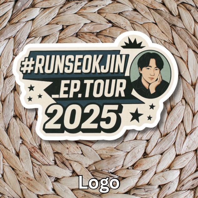 Jin “#runseokjin _EP. Tour” Stickers (freebie Packs) - Etsy