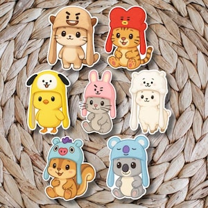BTS x BT21: Plush Hat Stickers