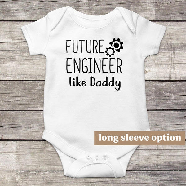 Future Engineer Baby Bodysuit, Engineer Dad Gift, Funny Baby Clothes, Cute Baby Outfit, Science Bodysuit, Baby Announcement, Newborn Outfit