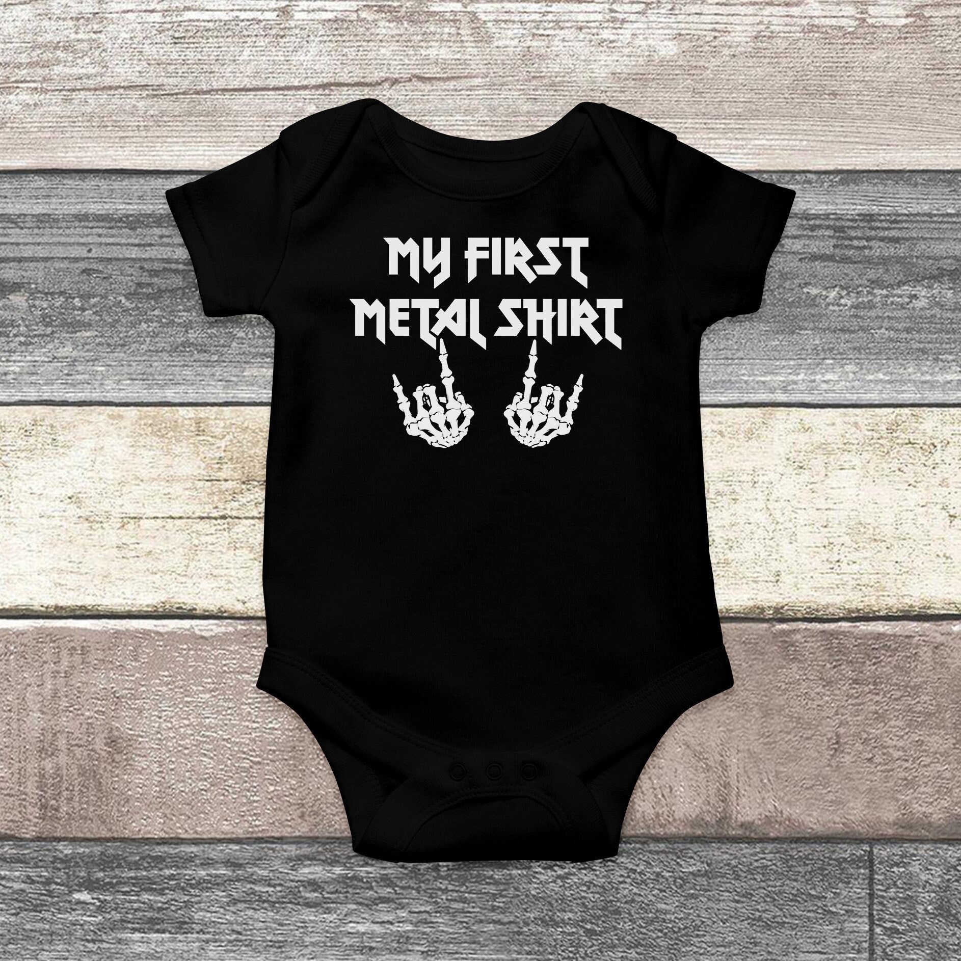 Heavy Metal Baby Bodysuit, My First Metal Shirt, Rock Band Baby Clothes,  Funny Baby Clothes, Hipster Baby Clothes, Rocker, Baby Announcement