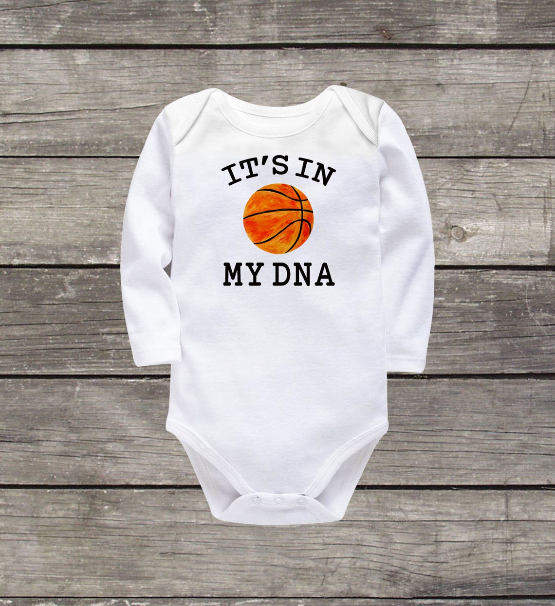 Basketball Baby Bodysuit Its in My DNA Basketball Baby Etsy