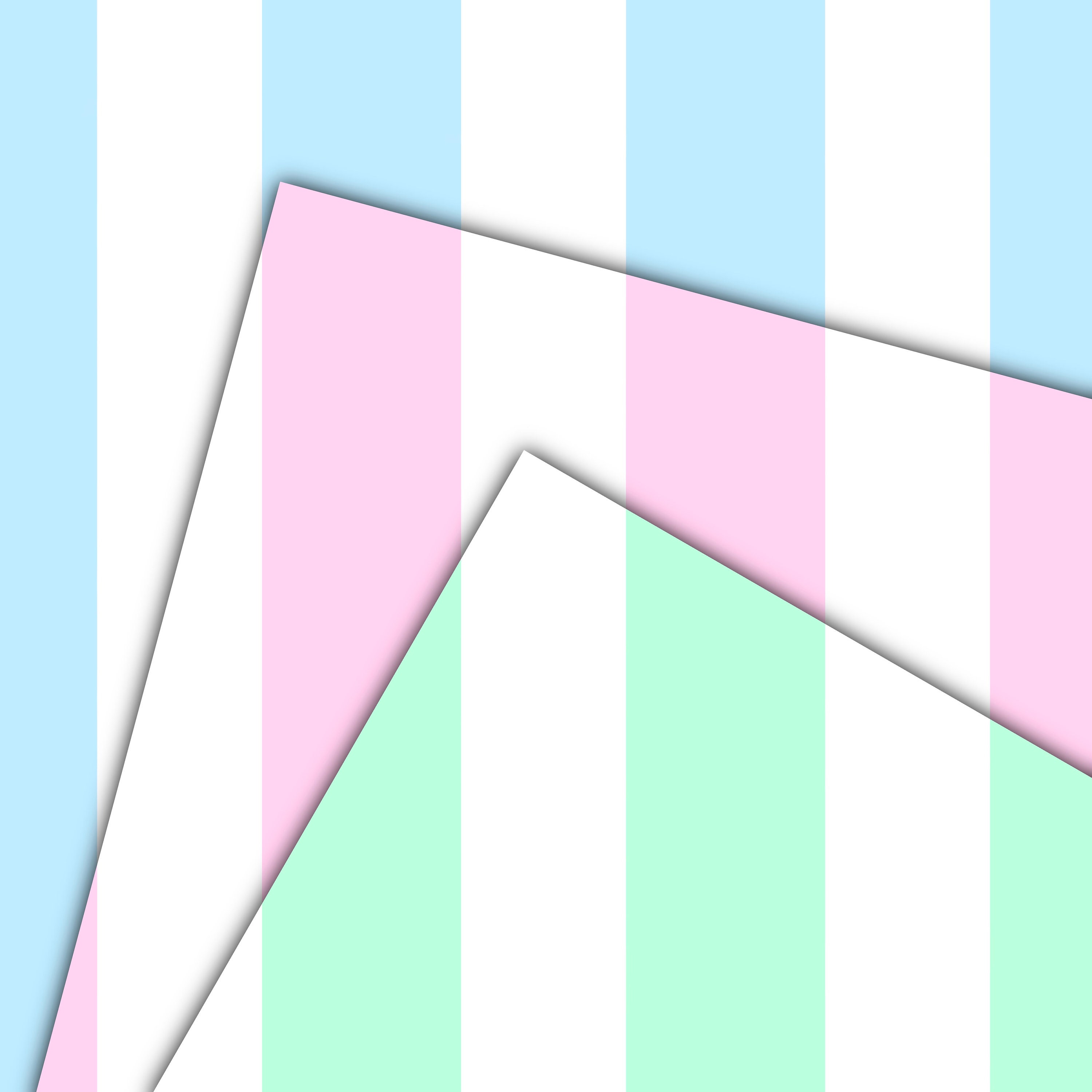 Seamless Pastel Stripes Digital Paper: 12x12 Scrapbook Background ...