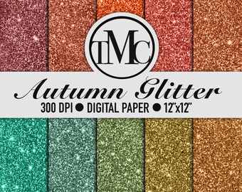 Autumn GLITTER! - Digital Paper, Digital Background, Digital Glitter, Fall Glitter, Glitter Paper, Digital Scrapbook Paper, Fall Glitter