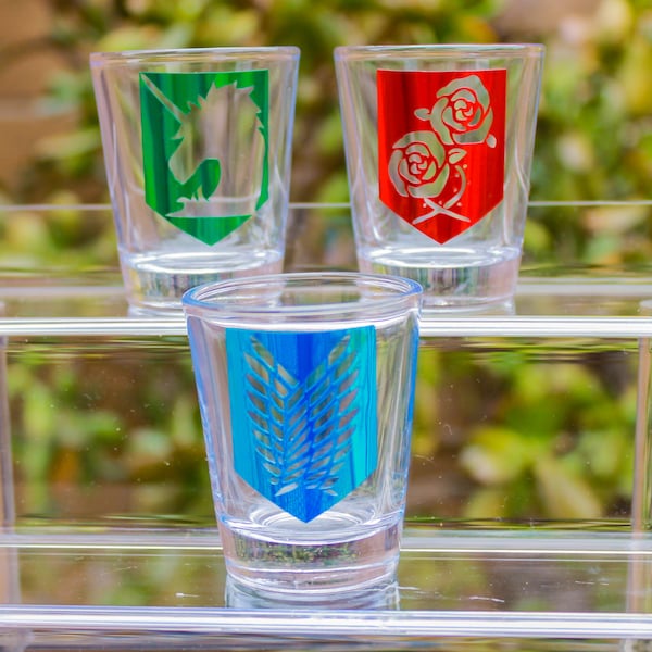 Anime Emblems Iridescent Shot Glass