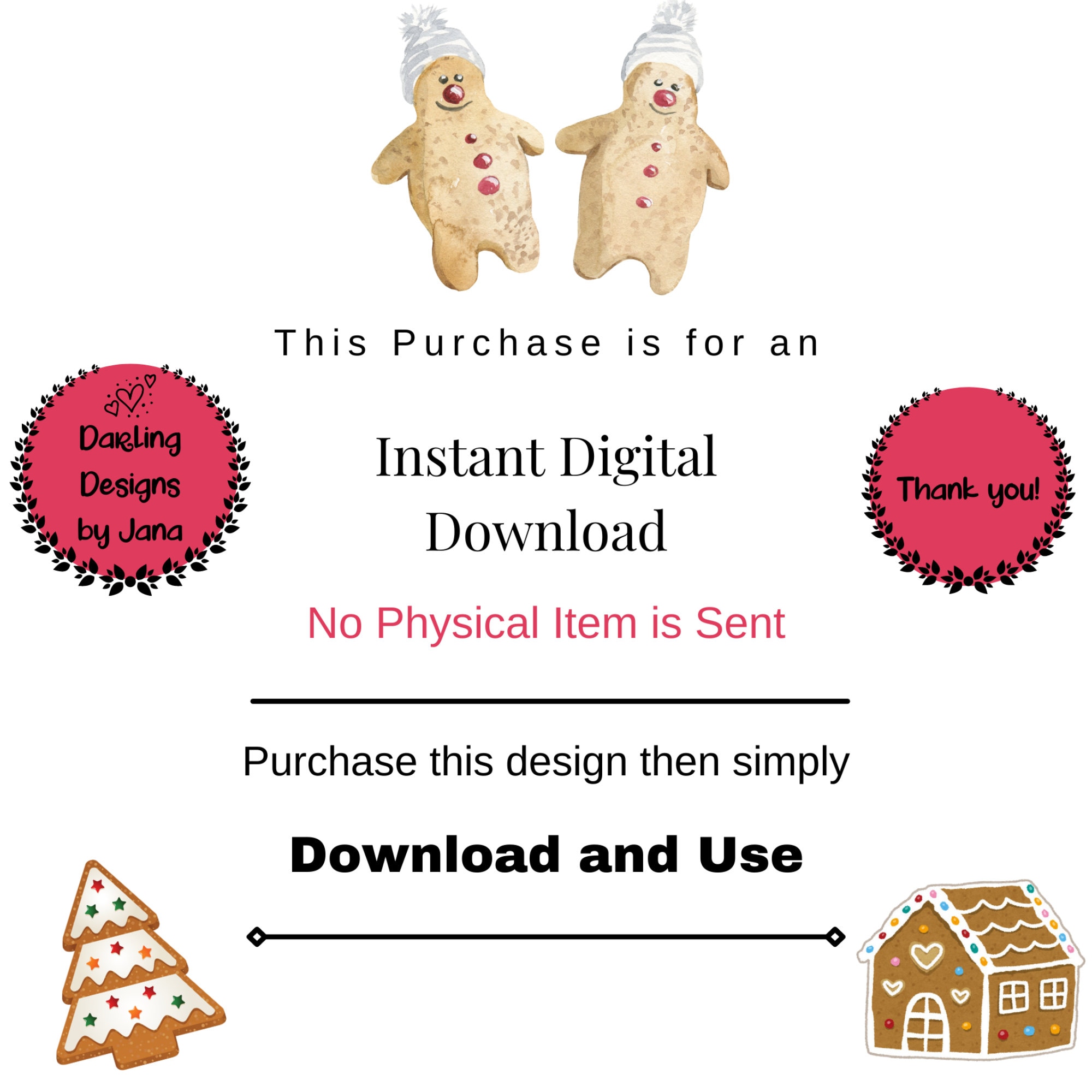 Mrs. Claus' Bakery PNG Christmas Printable, Instant Digital Download