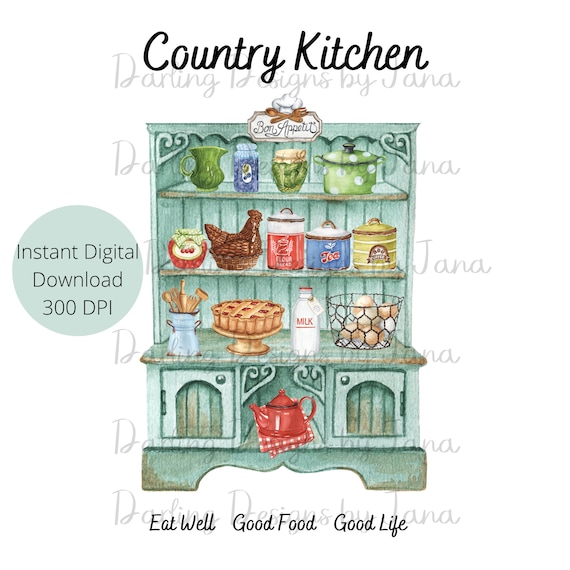 Country Kitchen PNG Farm Printable Instant Digital Download - Etsy