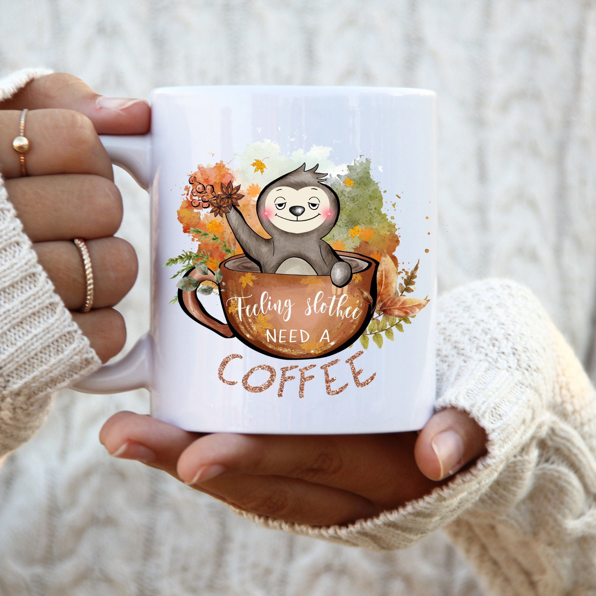 Feeling Slothee Need a Coffee PNG, Instant Digital Download, Instant ...