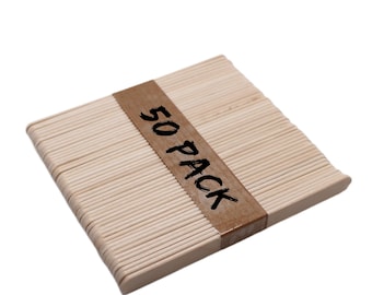 Palitos de piruleta de madera de 114 mm x 10 mm x 2 mm, palitos de piruleta naturales para manualidades, etiquetas para plantas, proyectos escolares, decoración del hogar