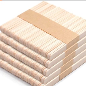 Large Wood Craft Sticks, Set of 60, 5.86 in X 0.72 In, Great for