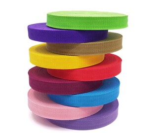 Polypropylene Webbing Strap Tape Width 20mm 25mm 38mm 50mm Backpack Luggage Straps Crafts Outdoor DIY Colours Lengths 1m-10m