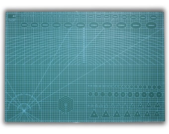 A1 A2A3 A4 A5 Cutting Mat Non-Slip Self Healing Sewing Quilting Cutting Board Double Sided Grid Crafts Modelling Paper-Craft Green