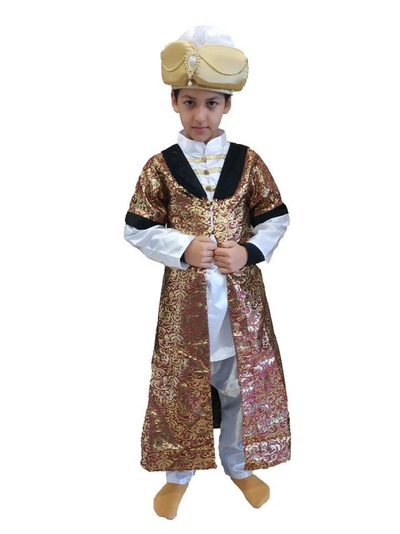 Ottoman Sultan Son Sehzade Prince Kids Costume Turkish Dress