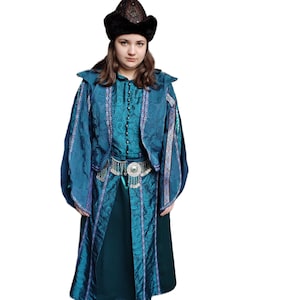 Bala Khatun Clothes , Halime khatun clothes , Archery Woman Dress , Turkish Traditional Costumبالا هاتون ، فساتين ملهون ن
