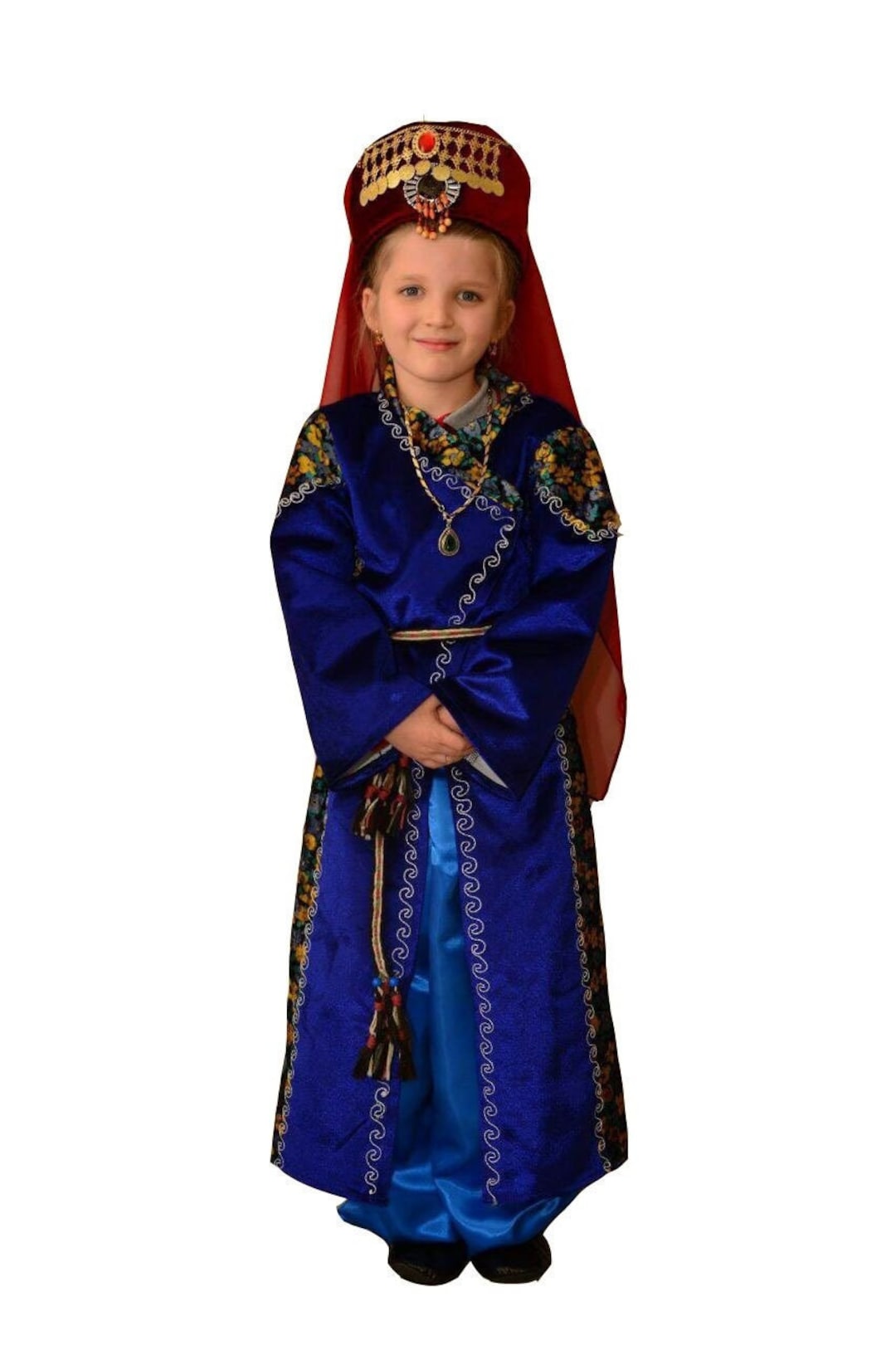 knee length dresses for ladies Turkish Kayi Tribal Womens Headpiece – Embroidered Börk Hat with Medallion,  Chains & Bells by Duel On Jewel main image 0