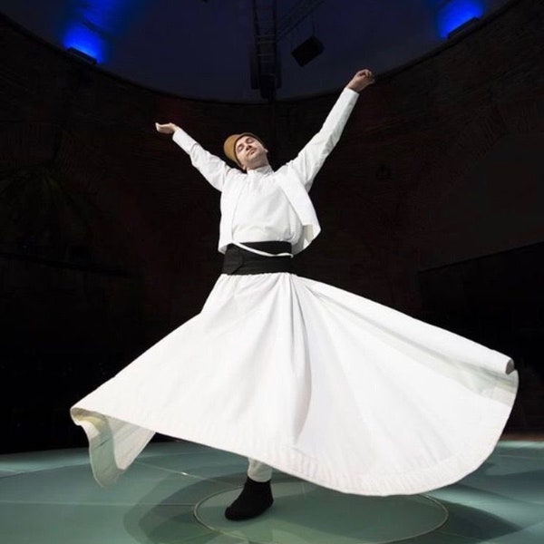 Soefi Derwisj jurk, Semazen jurk, mevlana Rumi trance muziek kostuum,