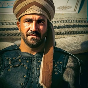 Osman Ghazi Turban Sultan&#39;s Bork Ottoman King&#39;s Hat, Kurulus Osman Headness, medieval times Moslim turban Ottomans headness Turkish episode