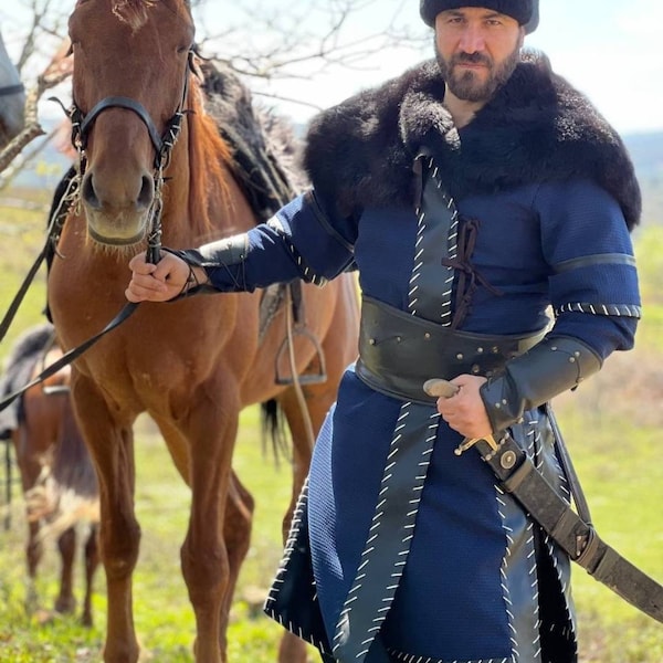 Kurulus Ottoman Osman Film Episode Costums Dress , Artugrul Bay , Alp caftan dress ,Actor dress