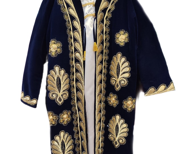 Mens Caftan With HOOD / Lightweight Seersucker Authentic CAFTAN for Men ...