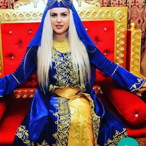 Harem Sultan Wear Caftan , Woman Ottoman Party Dress Hürrem Sultan costum, Magnificent Century , Please choose colour