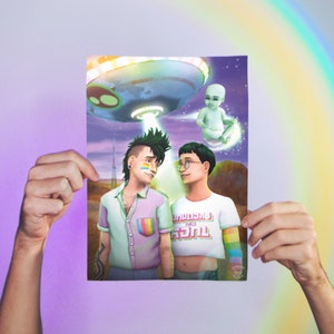 Les Sims 2 Strangetown Pride - Impression d’illustration de rendu A3, A4 et A5 | Les Sims 2 Fierté dans les bizarreries - Illustration imprimée