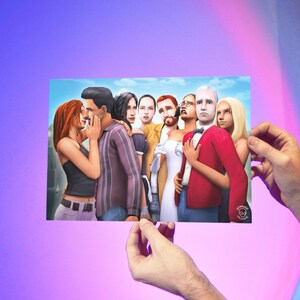 The Sims 2 Przyjemny widok — wydruk ilustracji w formacie A3, A4 i A5 | The Sims 2 Delikatny widok – druk ilustracji