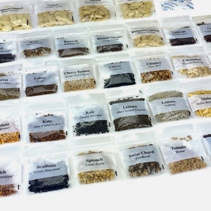42 Vegetable Variety Pack. Non-GMO Fresh Seed Bank Lot 12,800+ Seeds. Heirloom Seeds for Sustenance and Self-Reliance in Any Situation