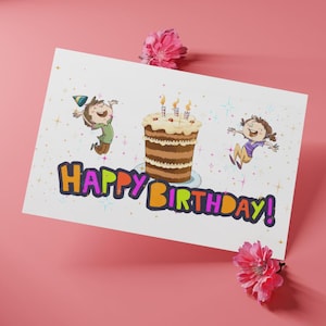 Kids Happy Birthday Video Greetings Ideas, Long Distance Video Message  Send as a Text or e-Message. Instant Access mp4. gif. Printable card