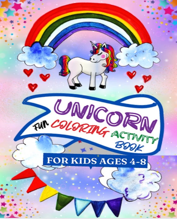 Unicornio Libro para Colorear : 4-8 años - Libro de colorear para