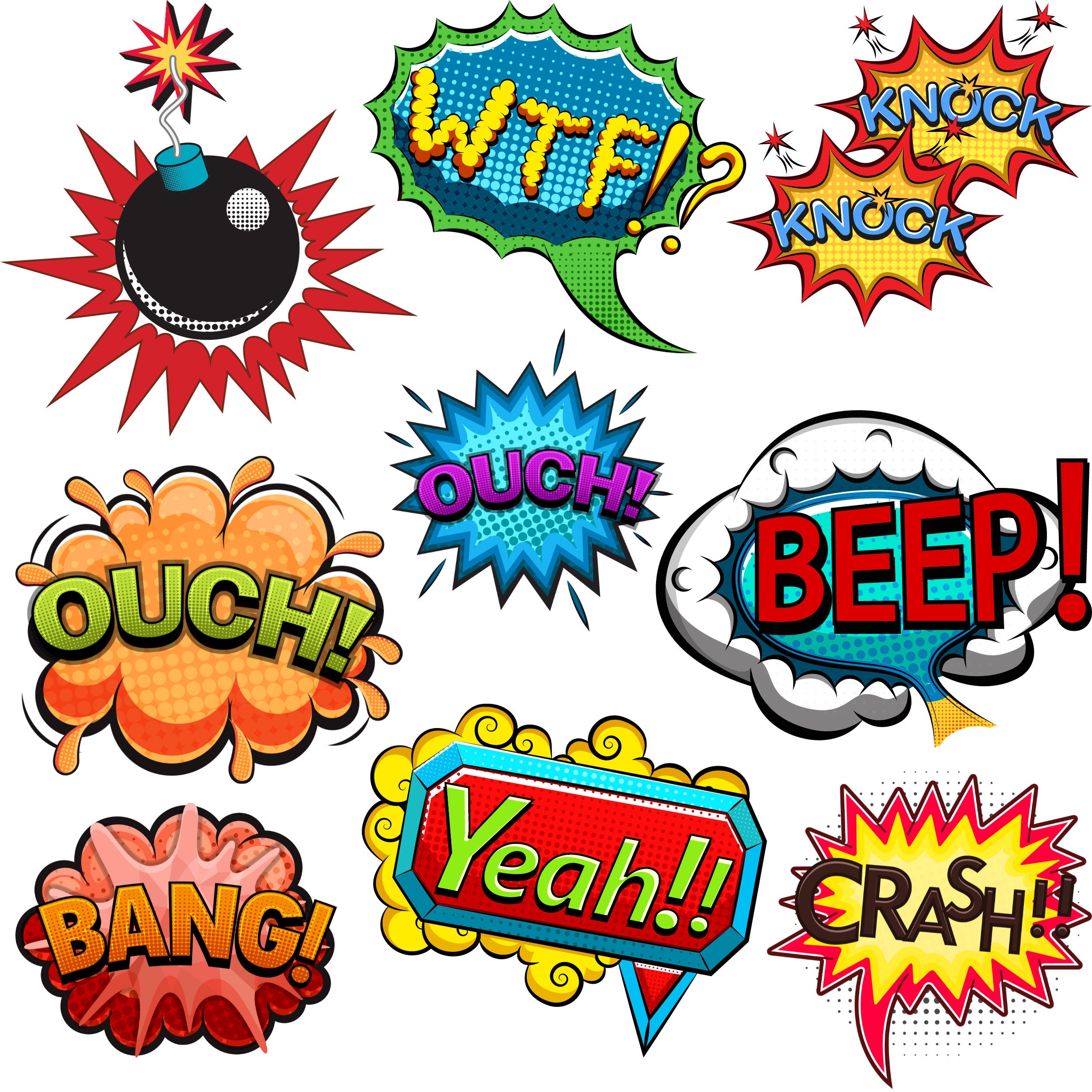 Watercolor Speech Bubble Stickers Thought Bubble Stickers Speech Bubble  Stickers Planner Stickers Journal Stickers 