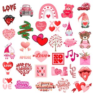 Dia dos Namorados Mais de 200 Clip Art Gráficos - Download Instantâneo - Presentes fofos de corações de Dia dos Namorados, adesivos - Imagens Digitais -